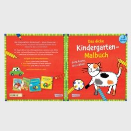 Ausmalbilder für Kita-Kinder: Das dicke Kindergarten-Malbuch: Erste Reime, erste Bilder