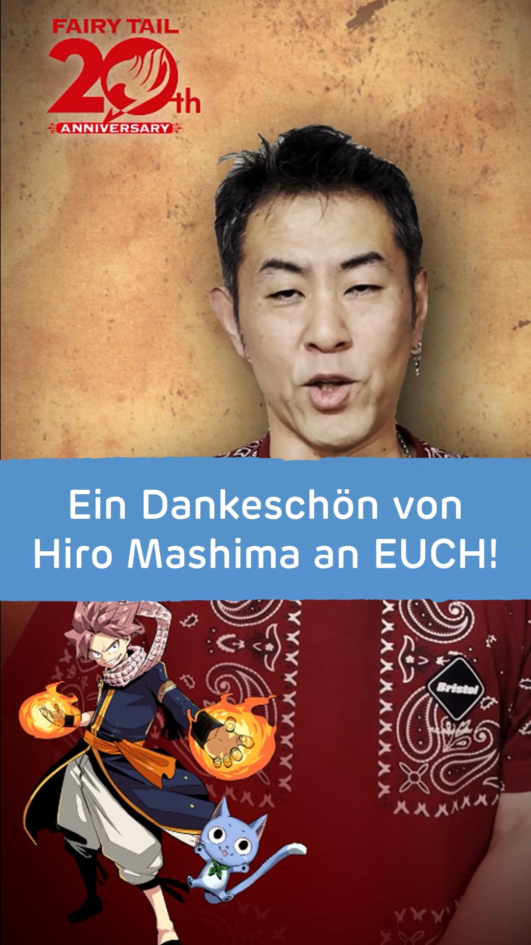 Hiro Mashima bedankt sich bei Fairy Tail Fans
