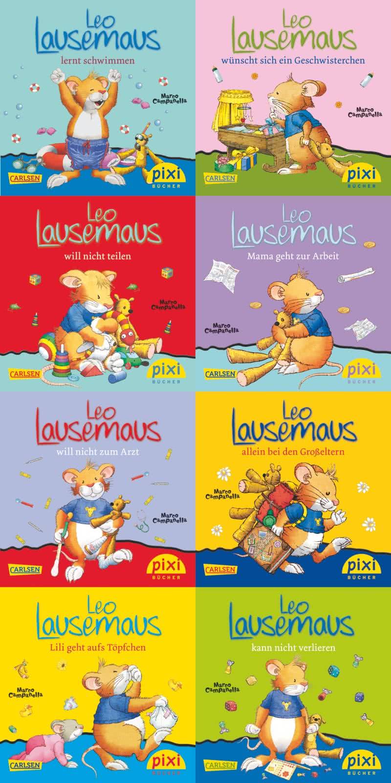 pixi-8er-set 219: leo lausemaus (8x1 exemplar) | carlsen