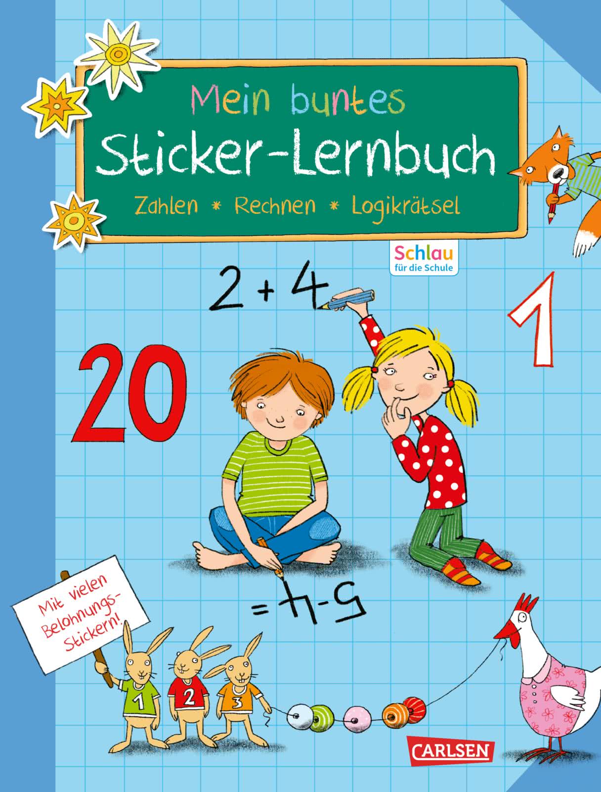 Schlau Fur Die Schule Mein Buntes Sticker Lernbuch Zahlen Rechnen Logikratsel Carlsen