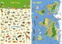 Mein Lernposter: 2er-Set 100 Tiere / Die Welt