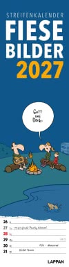 Cover von „Fiese Bilder Streifenkalender 2027: Monatskalender für die Wand“