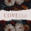 In der Mitte steht "COVE Club" und oben und unten sind Blumen abgebildet