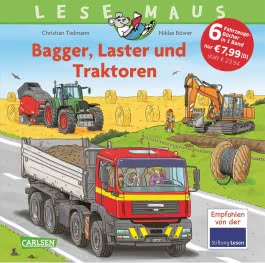 LESEMAUS Sonderbände: Bagger, Laster und Traktoren  – Alles über Fahrzeuge