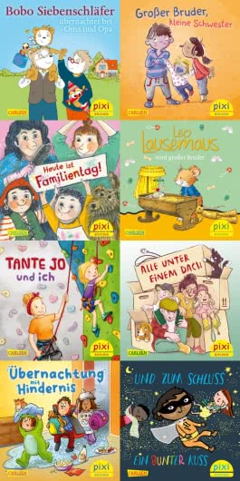 Cover von „Bunte Familiengeschichten bei Pixi (8x1 Exemplar)“