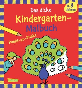 Cover von „Das dicke Kindergarten-Malbuch: Punkt-zu-Punkt“
