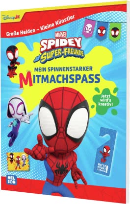 Cover von „Große Helden - Kleine Künstler: Spidey und seine Super-Freunde: Mein spinnenstarker Mitmachspaß“