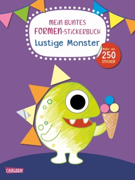 Cover von „Mein buntes Formen-Stickerbuch: Lustige Monster“