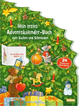 Mein erstes Adventskalender-Buch zum Suchen und Schmücken - Mit 24 Türchen und Spiel-Stickern