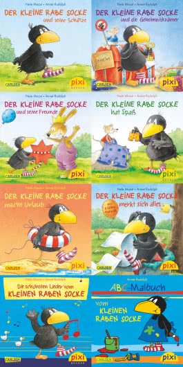 Pixi-8er-Set 193: Der kleine Rabe Socke (8x1 Exemplar)