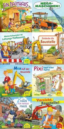 Cover von „Pixi auf der Baustelle (8x1 Exemplar)“