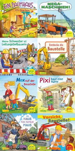 Cover von „Pixi auf der Baustelle (8x8 Exemplare)“