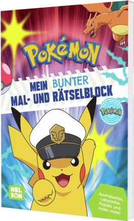 Cover von „Pokémon Mein bunter Mal- und Rätselblock“