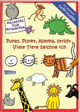 Punkt, Punkt, Komma Strich: Viele Tiere zeichne ich (mit XXL-Poster)