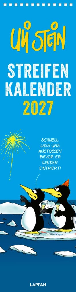 Cover von „Uli Stein Streifenkalender 2027: Monatskalender für die Wand“