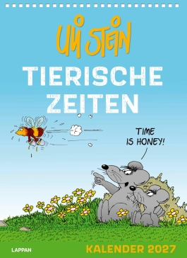 Cover von „Uli Stein Tierische Zeiten 2027: Monatskalender für die Wand“