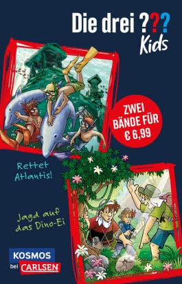 Die drei ??? Kids: Doppelband. Enthält die Bände: Rettet Atlantis! / Jagd auf das Dino-Ei