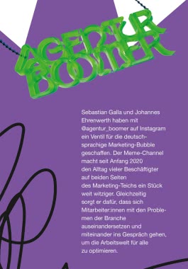 Agentur Boomer - Dieses Buch könnte 1 Meeting sein