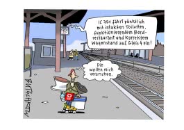 Innenansicht von „Aus der Bahn!“