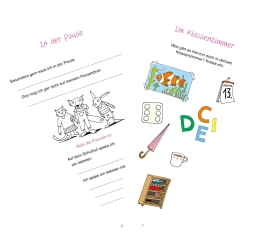 Schlau für die Schule: Bunte Rätsel zum Schulanfang mit Stickern (Schultüte für Mädchen) 