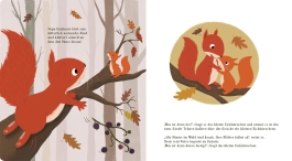Das Eichhörnchen entdeckt den Herbst