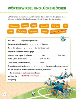 Innenansicht von „Das große Fußball-Rätselbuch“