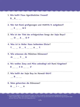 Innenansicht von „Das inoffizielle K-POP DEMON HUNTERS Activity Buch“