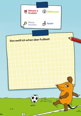 Innenansicht von „Der Fußball-Rätselblock mit der Maus“