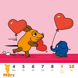Der Kalender mit der Maus - Postkartenkalender 2024