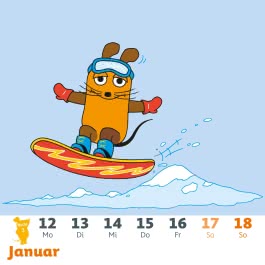 Der Kalender mit der Maus - Postkartenkalender 2026