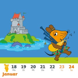 Innenansicht von „Der Kalender mit der Maus - Postkartenkalender 2027“