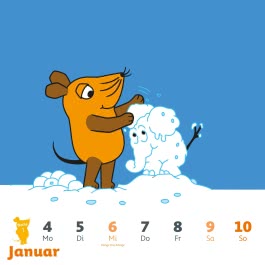 Innenansicht von „Der Kalender mit der Maus - Postkartenkalender 2027“