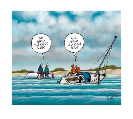 Die Luft ist rein, pack die Fischbrötchen aus!