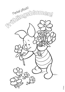 Disney Kreative Beschäftigung: Frühlingsbilder zum Ausmalen