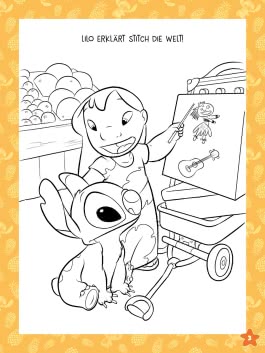 Innenansicht von „Stitch: Mein lustiges Stickerbuch“