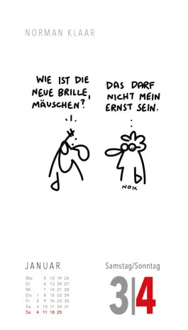 Fiese Bilder Cartoons für jeden Tag 2026: Tagesabreißkalender