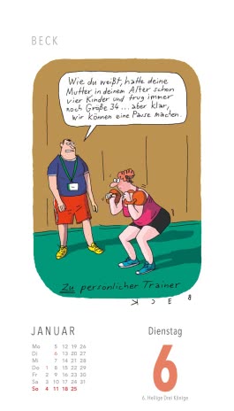 Fiese Bilder Cartoons für jeden Tag 2026: Tagesabreißkalender