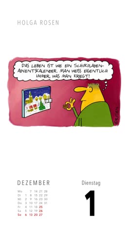 Fiese Bilder Cartoons für jeden Tag 2026: Tagesabreißkalender