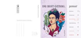Innenansicht von „Frida Kahlo Postkartenkalender 2027 - I paint my own reality“