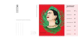 Innenansicht von „Frida Kahlo Postkartenkalender 2027 - I paint my own reality“