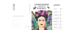 Innenansicht von „Frida Kahlo Postkartenkalender 2027 - I paint my own reality“