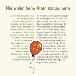 Geschafft – für immer 29!