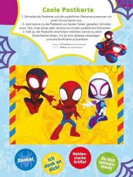 Innenansicht von „Große Helden - Kleine Künstler: Spidey und seine Super-Freunde: Mein spinnenstarker Mitmachspaß“