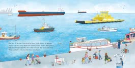 Innenansicht von „Große und kleine Schiffe im Hafen“