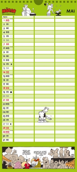 Hägar der Schreckliche – Planer 2023: Monatskalender für die Wand