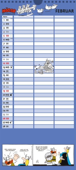 Hägar der Schreckliche – Planer 2023: Monatskalender für die Wand