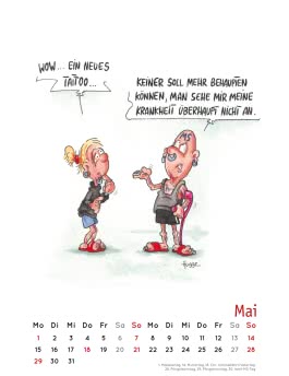 Handicaps 2023: Monatskalender für die Wand
