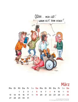 Handicaps 2023: Monatskalender für die Wand