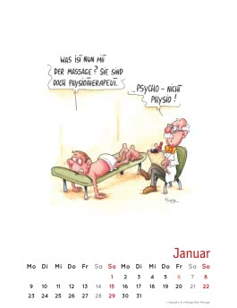 Handicaps 2023: Monatskalender für die Wand