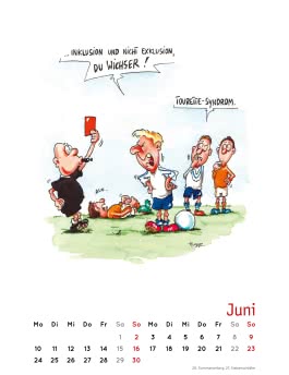 Handicaps 2024: Monatskalender für die Wand
